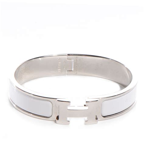 white leather Hermes bracelet